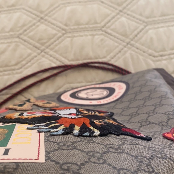 Gucci supreme canvas logo backpack patches NEW - Picture 5 of 6